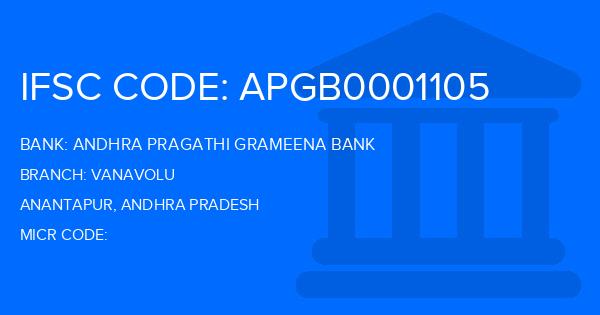 Andhra Pragathi Grameena Bank (APGB) Vanavolu Branch IFSC Code