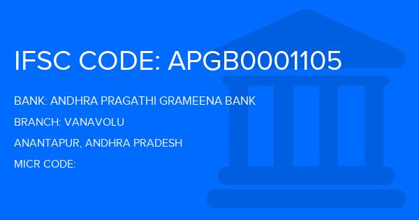 Andhra Pragathi Grameena Bank (APGB) Vanavolu Branch IFSC Code