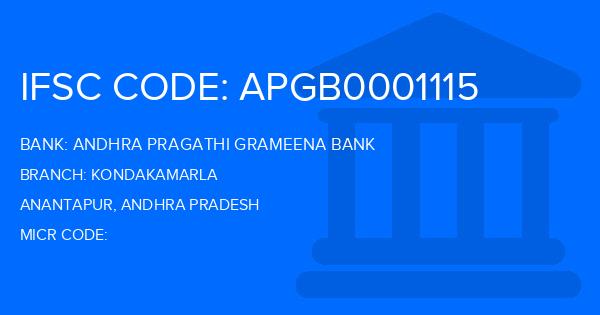Andhra Pragathi Grameena Bank (APGB) Kondakamarla Branch IFSC Code