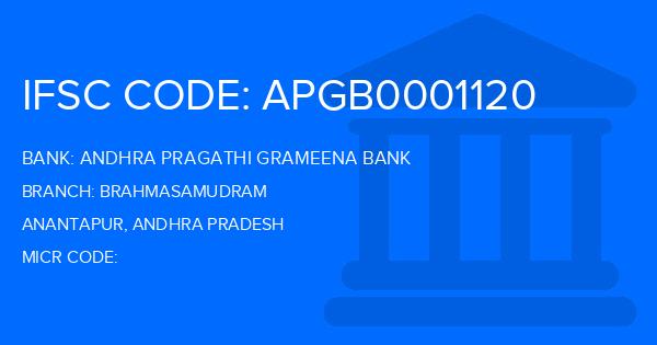 Andhra Pragathi Grameena Bank (APGB) Brahmasamudram Branch IFSC Code