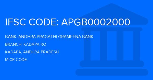 Andhra Pragathi Grameena Bank (APGB) Kadapa Ro Branch IFSC Code