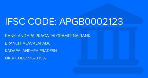 Andhra Pragathi Grameena Bank (APGB) Alavalapadu Branch IFSC Code