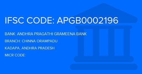 Andhra Pragathi Grameena Bank (APGB) Chinna Orampadu Branch IFSC Code