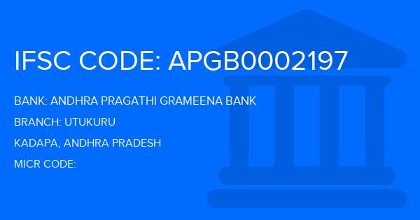 Andhra Pragathi Grameena Bank (APGB) Utukuru Branch IFSC Code