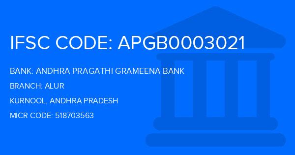 Andhra Pragathi Grameena Bank (APGB) Alur Branch IFSC Code