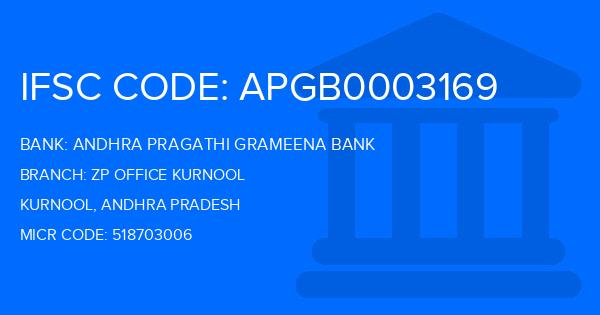 Andhra Pragathi Grameena Bank (APGB) Zp Office Kurnool Branch IFSC Code