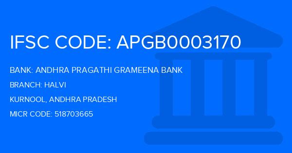 Andhra Pragathi Grameena Bank (APGB) Halvi Branch IFSC Code