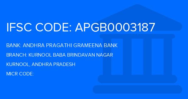 Andhra Pragathi Grameena Bank (APGB) Kurnool Baba Brindavan Nagar Branch IFSC Code