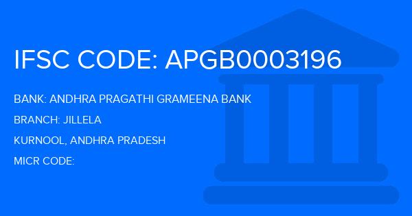 Andhra Pragathi Grameena Bank (APGB) Jillela Branch IFSC Code