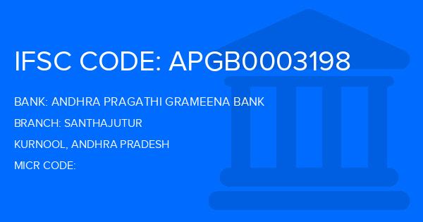 Andhra Pragathi Grameena Bank (APGB) Santhajutur Branch IFSC Code