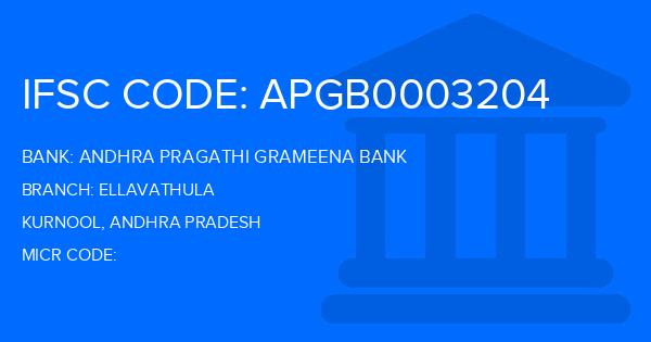 Andhra Pragathi Grameena Bank (APGB) Ellavathula Branch IFSC Code
