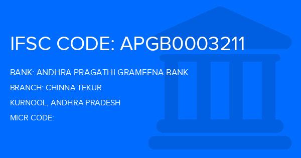 Andhra Pragathi Grameena Bank (APGB) Chinna Tekur Branch IFSC Code