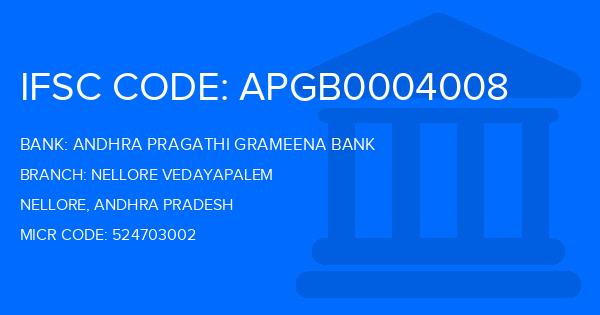Andhra Pragathi Grameena Bank (APGB) Nellore Vedayapalem Branch IFSC Code