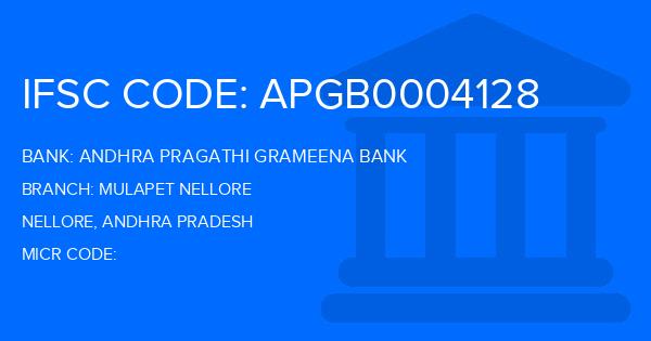 Andhra Pragathi Grameena Bank (APGB) Mulapet Nellore Branch IFSC Code