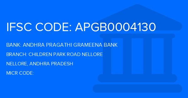 Andhra Pragathi Grameena Bank (APGB) Children Park Road Nellore Branch IFSC Code