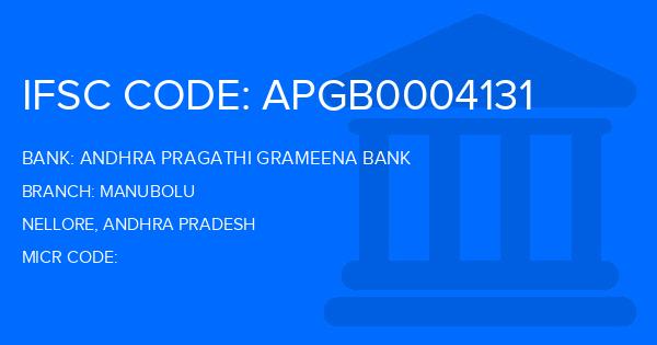 Andhra Pragathi Grameena Bank (APGB) Manubolu Branch IFSC Code