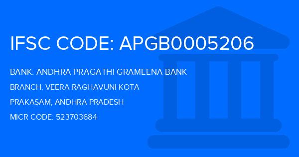 Andhra Pragathi Grameena Bank (APGB) Veera Raghavuni Kota Branch IFSC Code