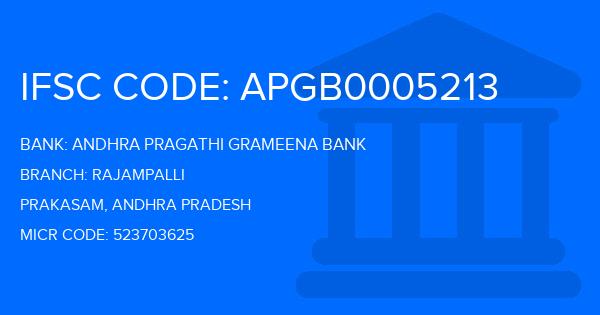 Andhra Pragathi Grameena Bank (APGB) Rajampalli Branch IFSC Code