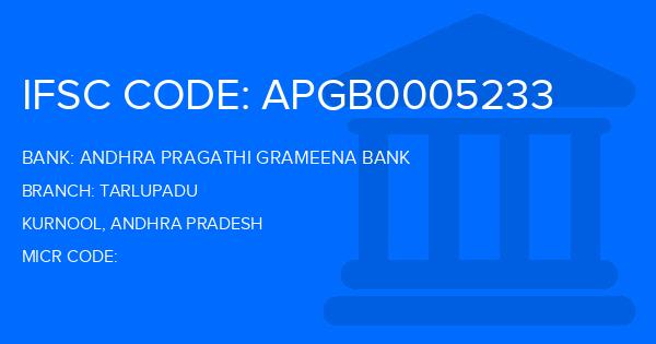 Andhra Pragathi Grameena Bank (APGB) Tarlupadu Branch IFSC Code