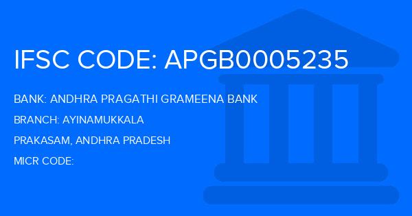 Andhra Pragathi Grameena Bank (APGB) Ayinamukkala Branch IFSC Code