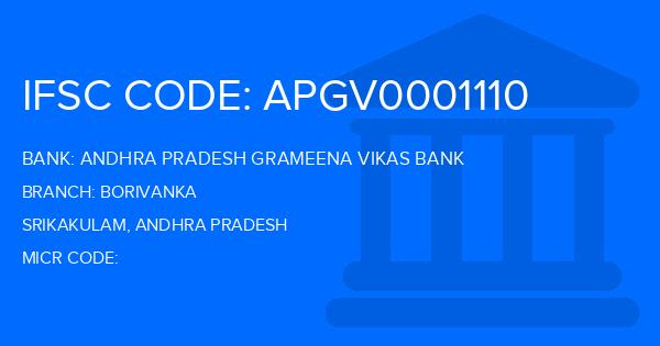 Andhra Pradesh Grameena Vikas Bank (APGVB) Borivanka Branch IFSC Code