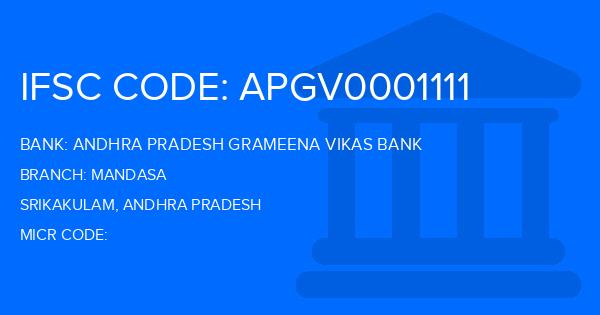 Andhra Pradesh Grameena Vikas Bank (APGVB) Mandasa Branch IFSC Code