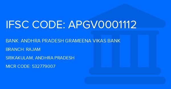 Andhra Pradesh Grameena Vikas Bank (APGVB) Rajam Branch IFSC Code