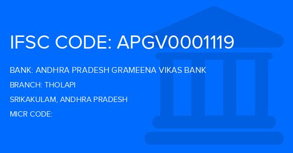 Andhra Pradesh Grameena Vikas Bank (APGVB) Tholapi Branch IFSC Code