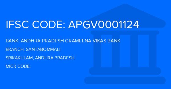 Andhra Pradesh Grameena Vikas Bank (APGVB) Santabommali Branch IFSC Code
