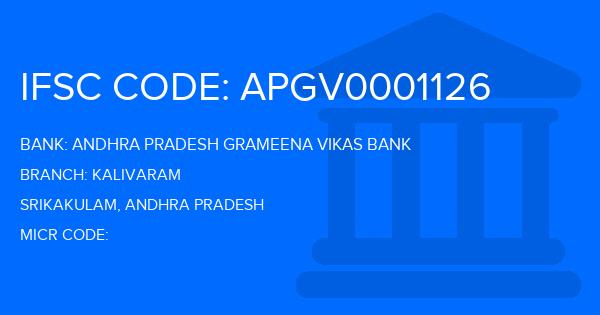 Andhra Pradesh Grameena Vikas Bank (APGVB) Kalivaram Branch IFSC Code