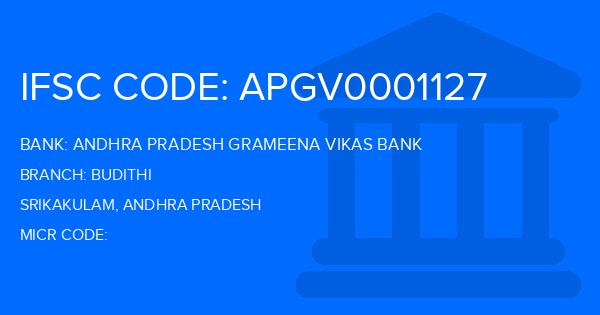 Andhra Pradesh Grameena Vikas Bank (APGVB) Budithi Branch IFSC Code