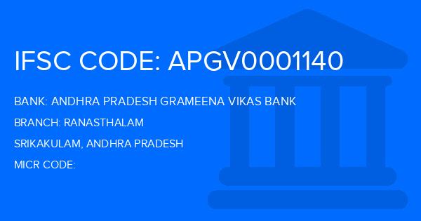 Andhra Pradesh Grameena Vikas Bank (APGVB) Ranasthalam Branch IFSC Code