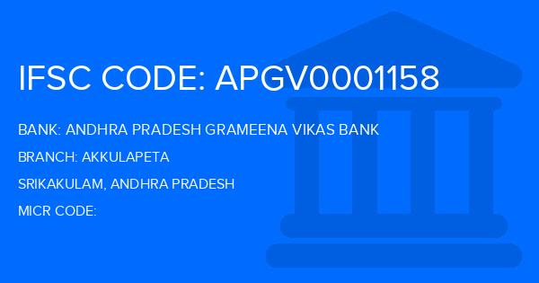 Andhra Pradesh Grameena Vikas Bank (APGVB) Akkulapeta Branch IFSC Code