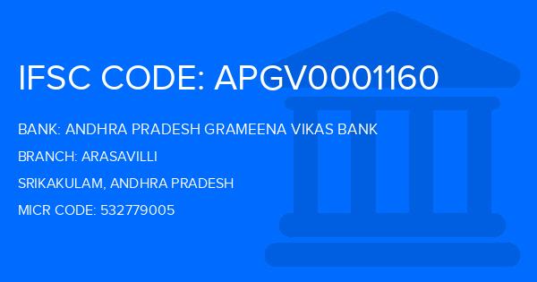 Andhra Pradesh Grameena Vikas Bank (APGVB) Arasavilli Branch IFSC Code
