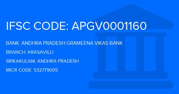 Andhra Pradesh Grameena Vikas Bank (APGVB) Arasavilli Branch IFSC Code