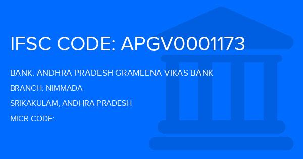 Andhra Pradesh Grameena Vikas Bank (APGVB) Nimmada Branch IFSC Code