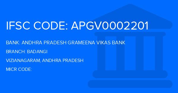 Andhra Pradesh Grameena Vikas Bank (APGVB) Badangi Branch IFSC Code