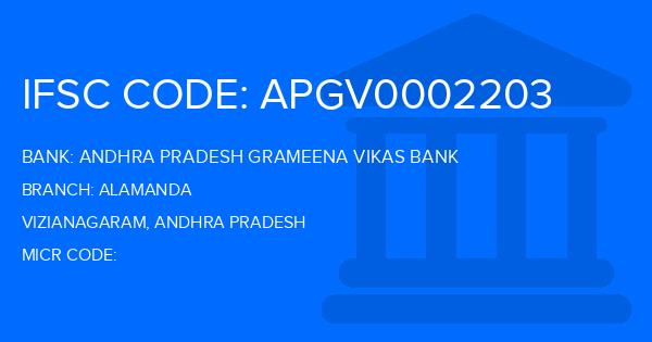 Andhra Pradesh Grameena Vikas Bank (APGVB) Alamanda Branch IFSC Code