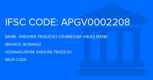 Andhra Pradesh Grameena Vikas Bank (APGVB) Bonangi Branch IFSC Code