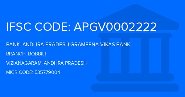 Andhra Pradesh Grameena Vikas Bank (APGVB) Bobbili Branch IFSC Code