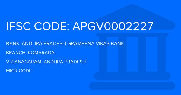 Andhra Pradesh Grameena Vikas Bank (APGVB) Komarada Branch IFSC Code