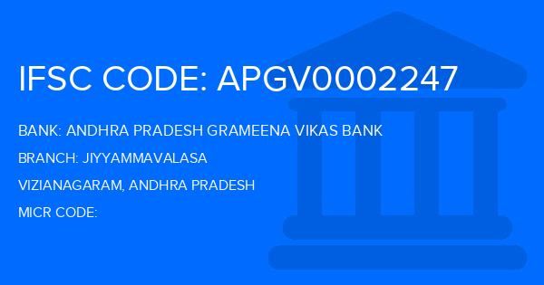Andhra Pradesh Grameena Vikas Bank (APGVB) Jiyyammavalasa Branch IFSC Code