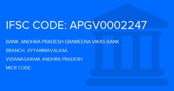 Andhra Pradesh Grameena Vikas Bank (APGVB) Jiyyammavalasa Branch IFSC Code