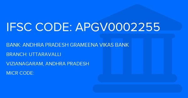 Andhra Pradesh Grameena Vikas Bank (APGVB) Uttaravalli Branch IFSC Code