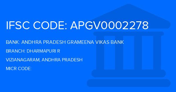 Andhra Pradesh Grameena Vikas Bank (APGVB) Dharmapuri R Branch IFSC Code