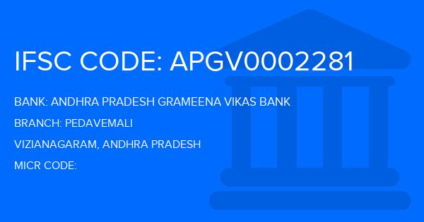 Andhra Pradesh Grameena Vikas Bank (APGVB) Pedavemali Branch IFSC Code