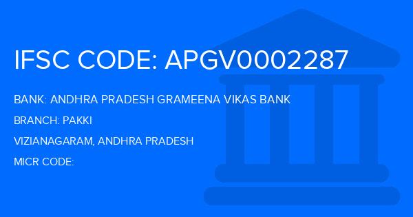 Andhra Pradesh Grameena Vikas Bank (APGVB) Pakki Branch IFSC Code