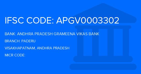 Andhra Pradesh Grameena Vikas Bank (APGVB) Paderu Branch IFSC Code
