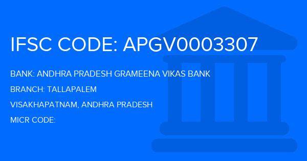 Andhra Pradesh Grameena Vikas Bank (APGVB) Tallapalem Branch IFSC Code