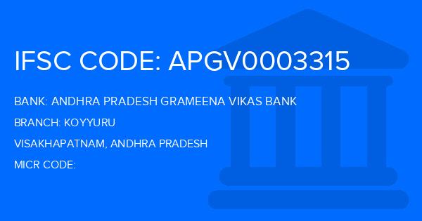 Andhra Pradesh Grameena Vikas Bank (APGVB) Koyyuru Branch IFSC Code